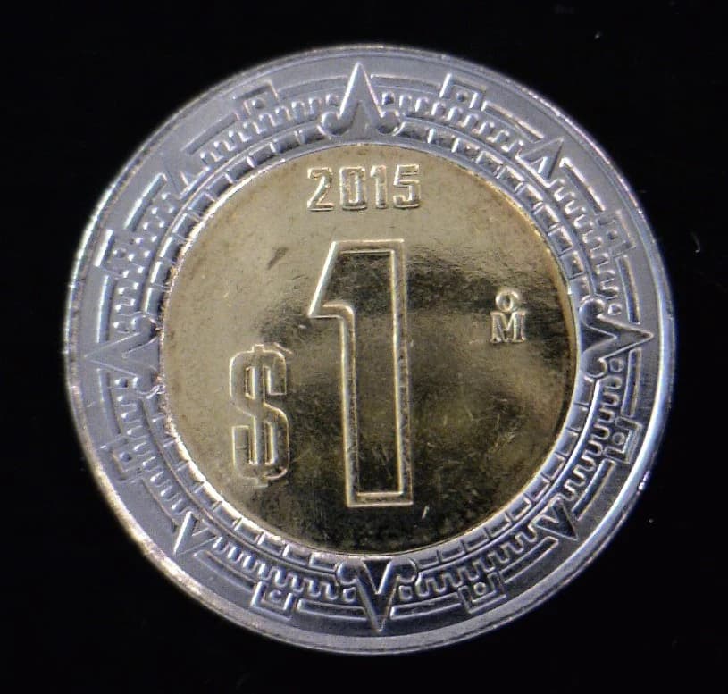1 Bimetálica 2015 . Inventario Banxico 23596 (reverso)
