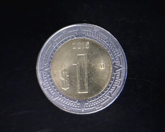 1 Bimetálica 2016 . Inventario Banxico 23963 (reverso)
