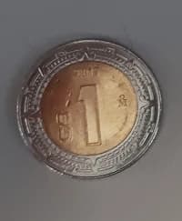 1 Bimetálica 2017 . Inventario Banxico 23998 (reverso)