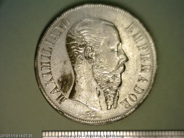 1 Peso Maximiliano de Habsburgo 1866 · Reverso