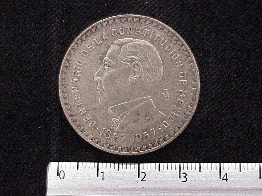 1 Peso Morelos 1957-1967 · Reverso