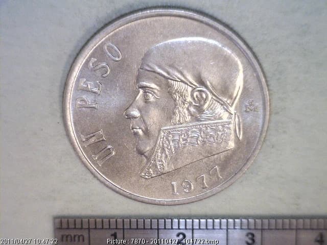 1 Peso Cuproníquel 1977 (reverso)