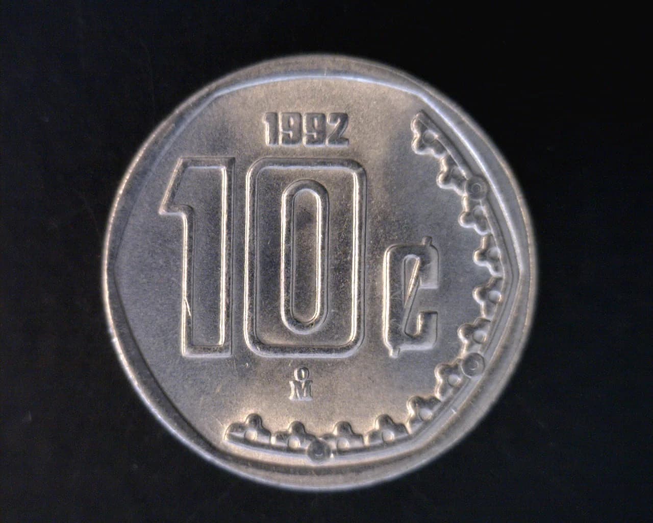 10 Acero inoxidable 1992 . Inventario Banxico 16770 (reverso)