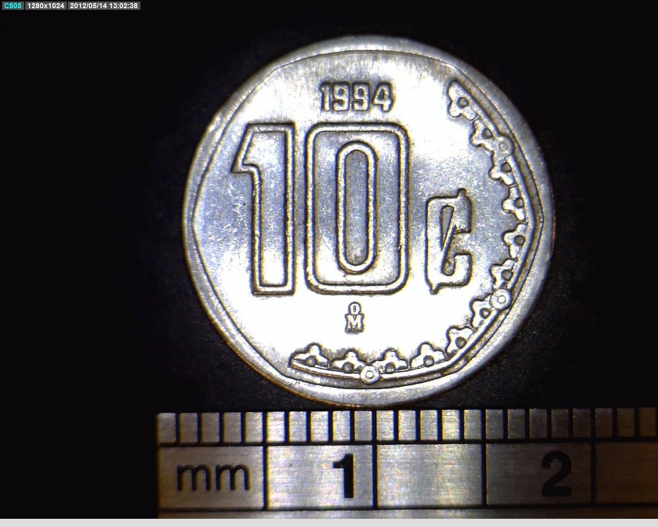 10 Acero inoxidable 1994 . Inventario Banxico 18623 (reverso)
