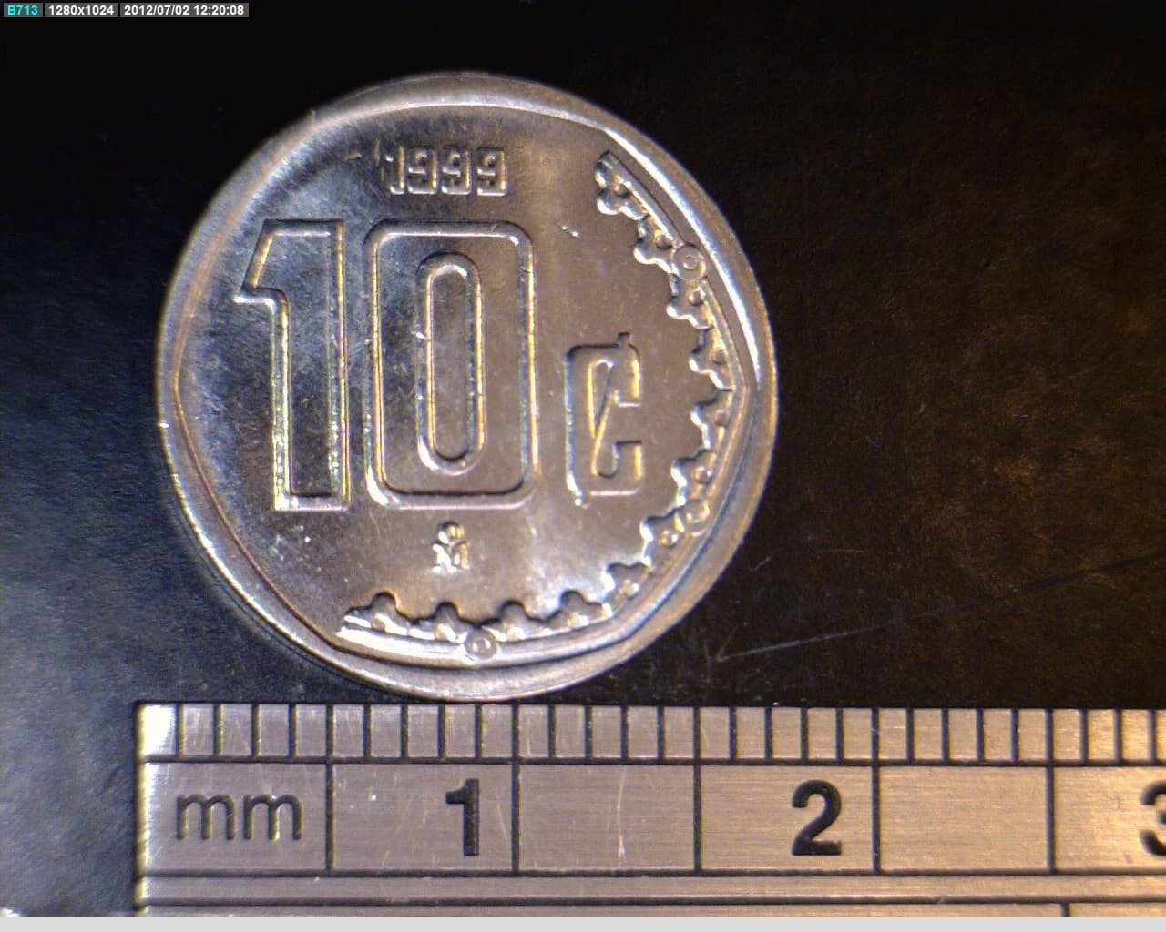 10 Centavos Acero inoxidable 1999 · Reverso