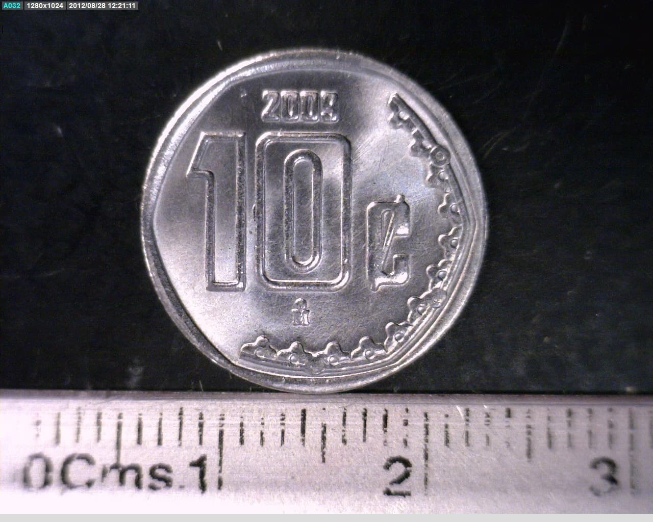 10 Centavos Acero inoxidable 2009 · Reverso
