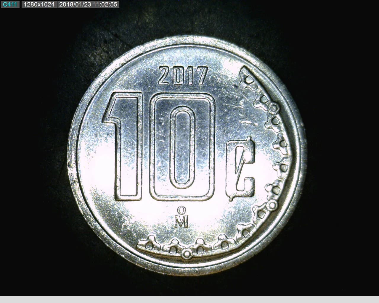 10 Centavos Acero inoxidable 2017 · Reverso