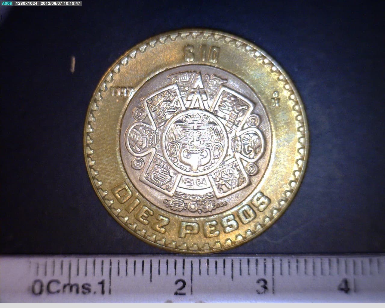 10 Bimetálica 1997 . Inventario Banxico 19328 (reverso)