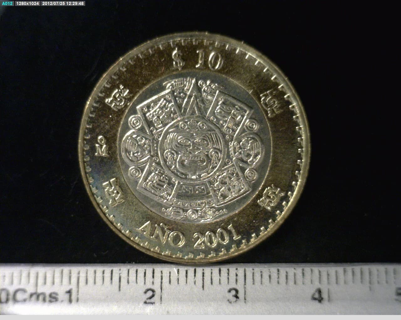 10 Bimetálica 2001 . Inventario Banxico 20533 (reverso)