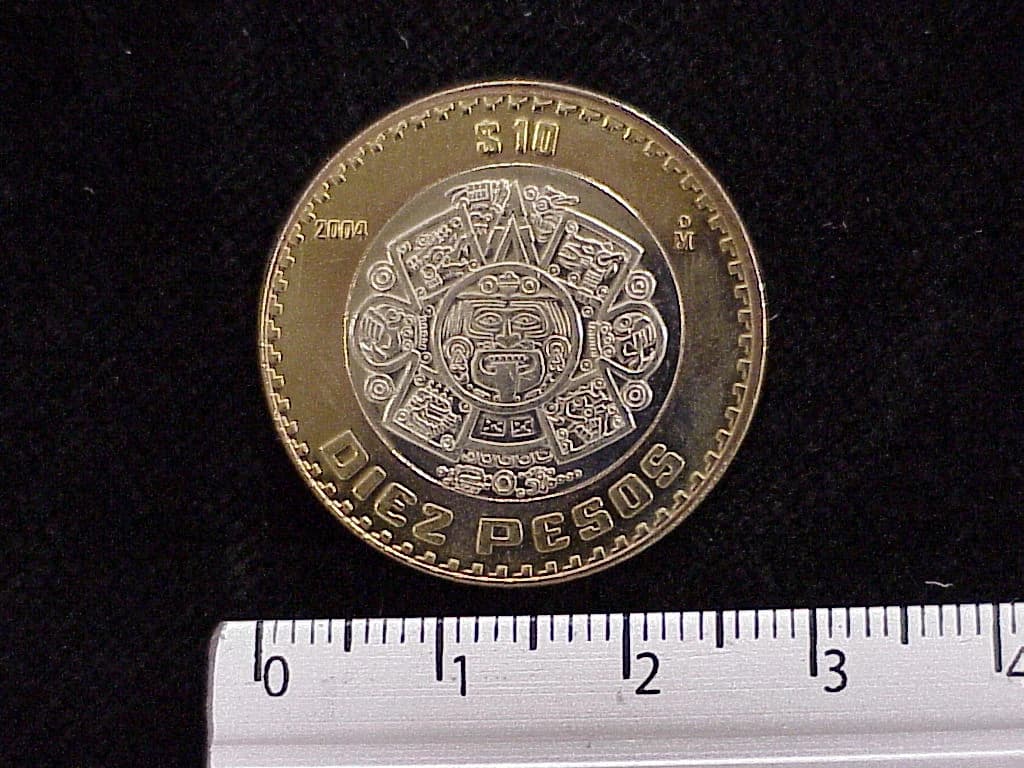 10 Bimetálica 2004 . Inventario Banxico 21255 (reverso)
