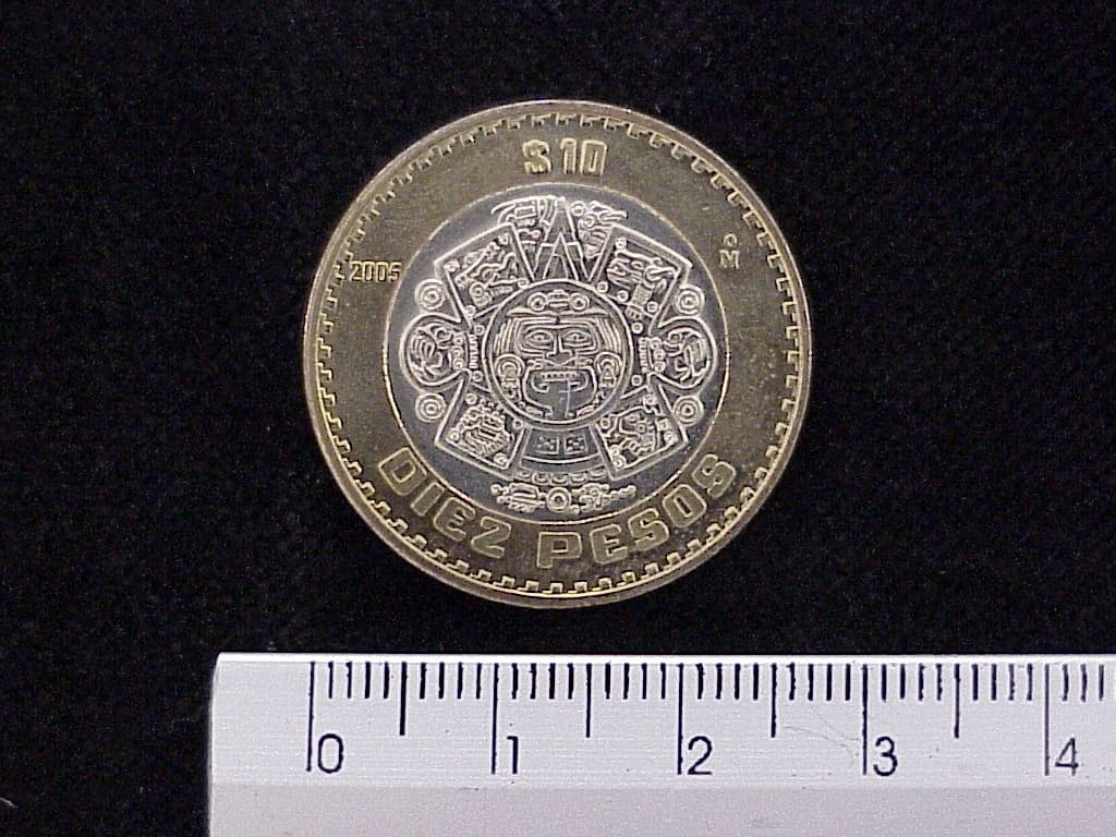 10 Bimetálica 2005 . Inventario Banxico 21451 (reverso)