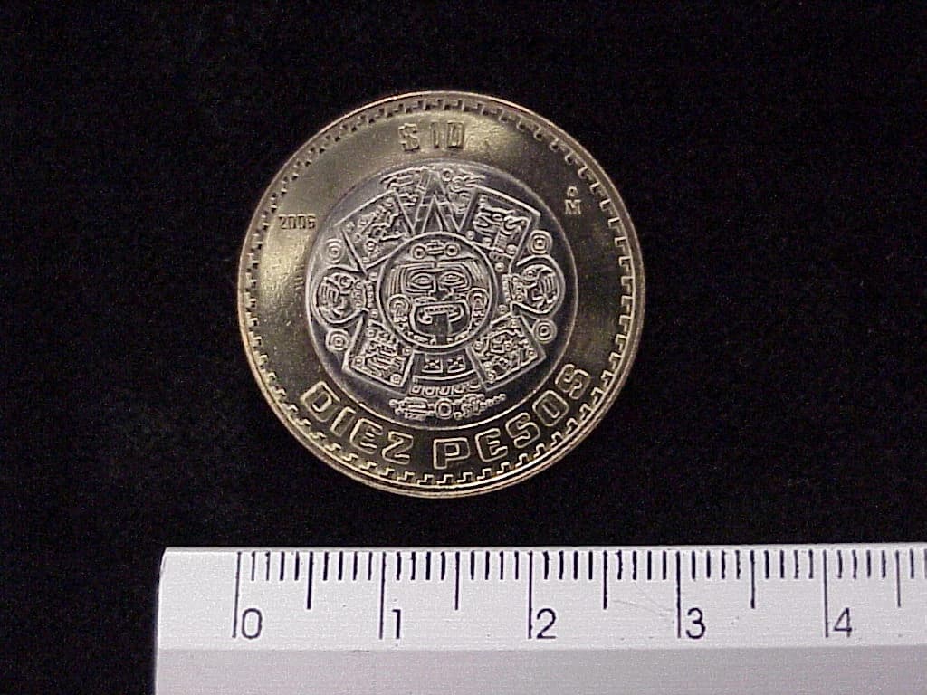 10 Bimetálica 2006 . Inventario Banxico 21655 (reverso)