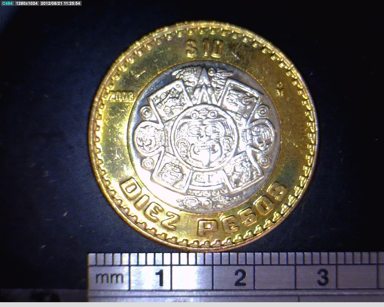 10 Bimetálica 2008 . Inventario Banxico 21995 (reverso)