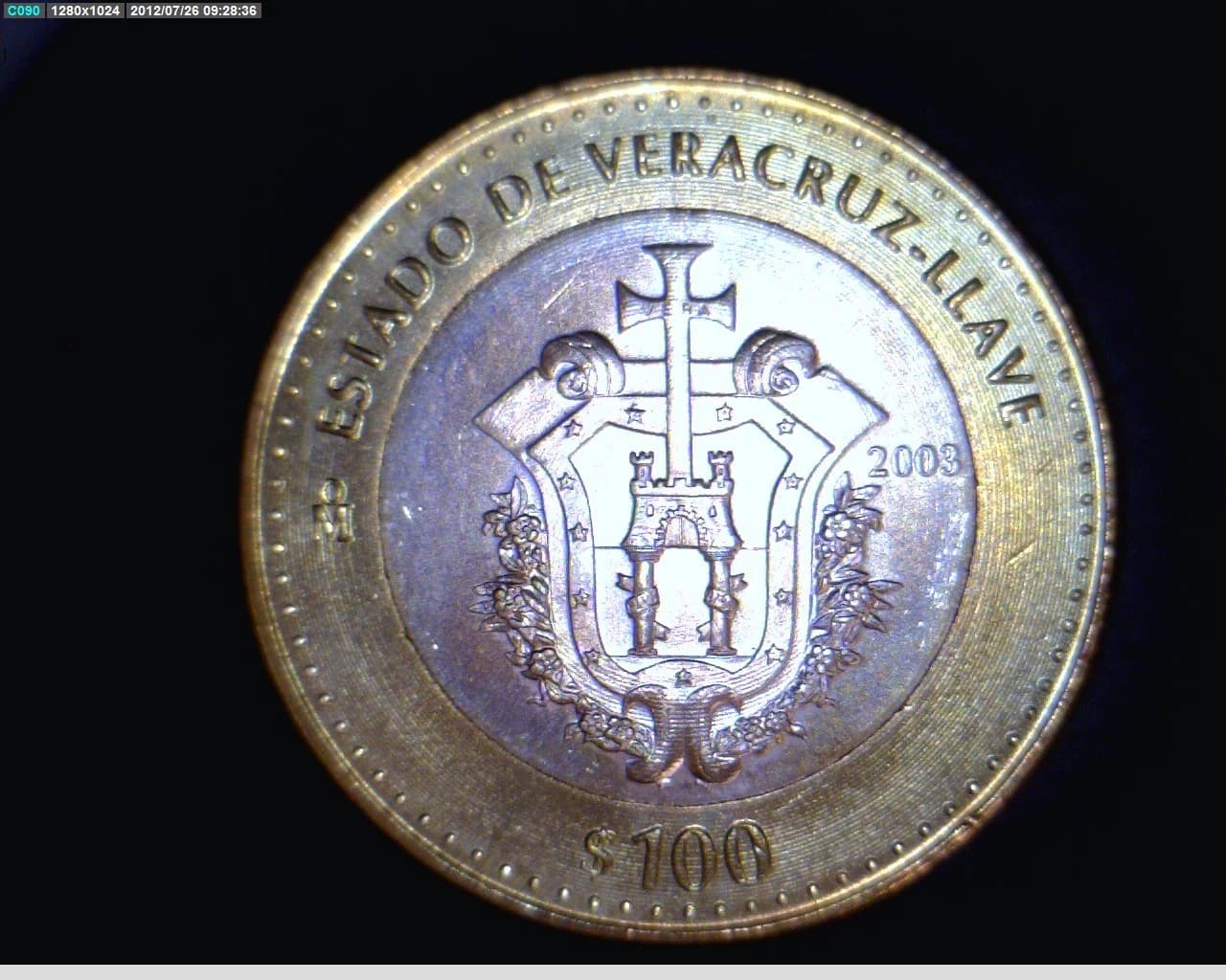 100 Pesos 2003 · Reverso