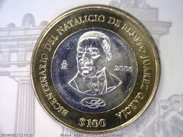 100 Pesos 2006 · Reverso