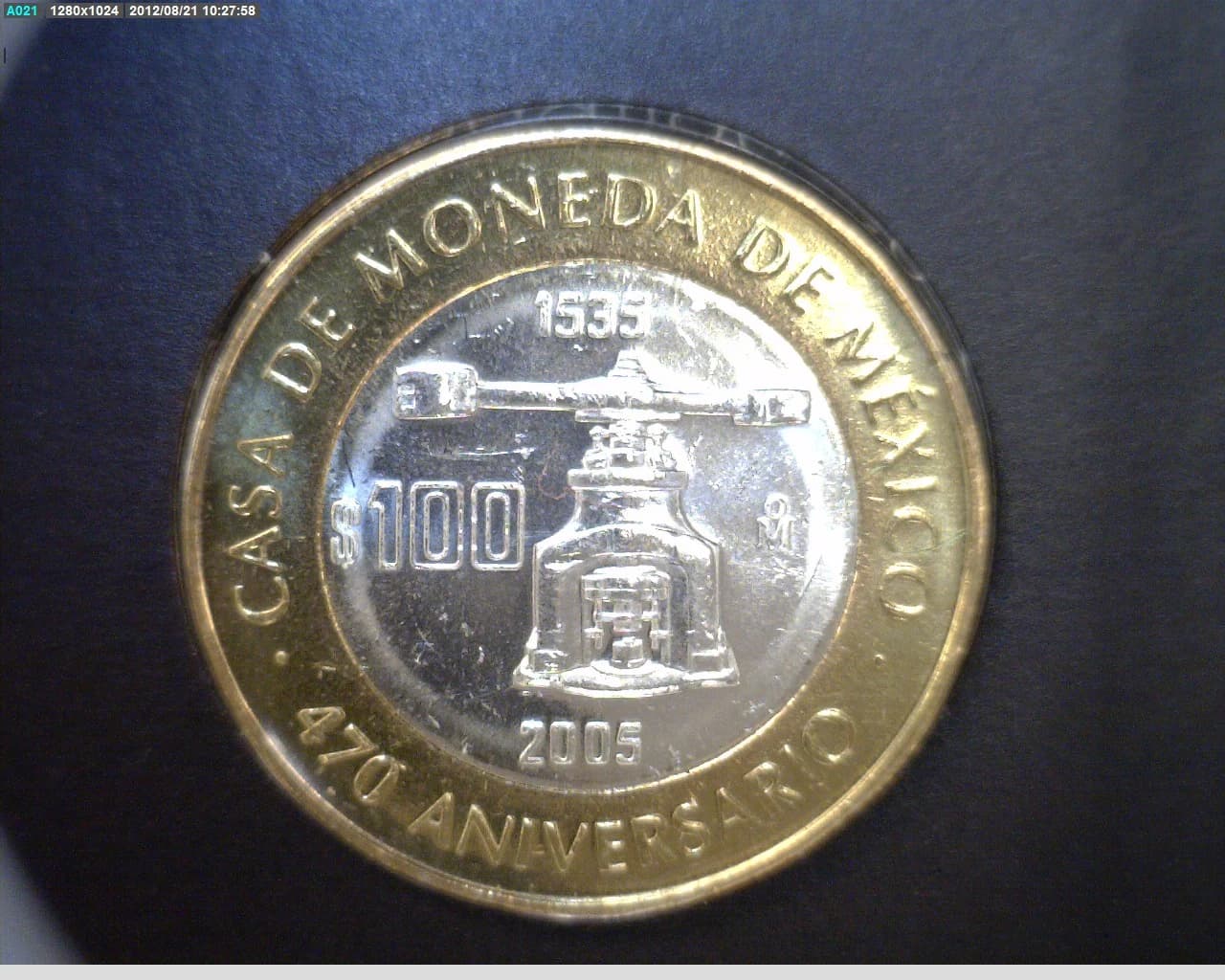 100 Pesos 470 Aniversario Casa de Moneda · Reverso