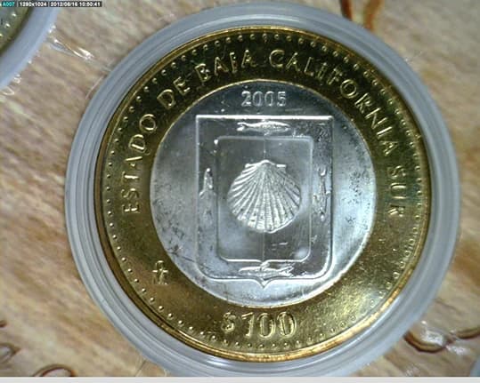100 Pesos Baja California Sur Escudo 2003 · Inventario Banxico 21724 (reverso)
