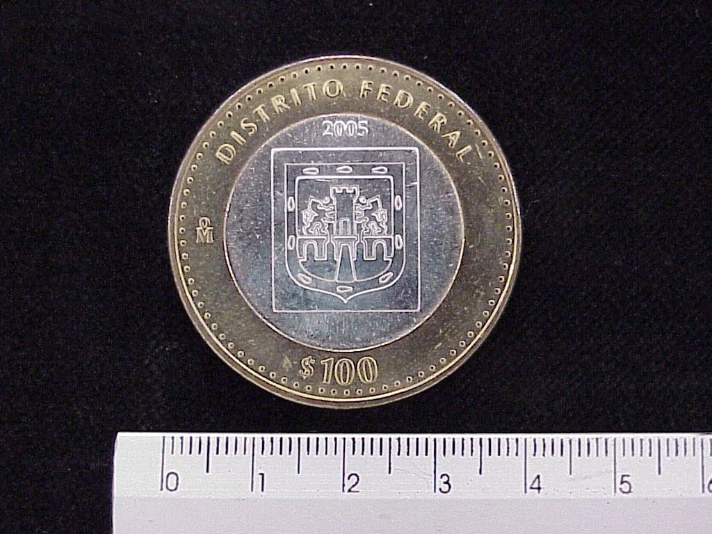 100 Pesos Ciudad de México Escudo 2003 · Inventario Banxico 21406 (reverso)
