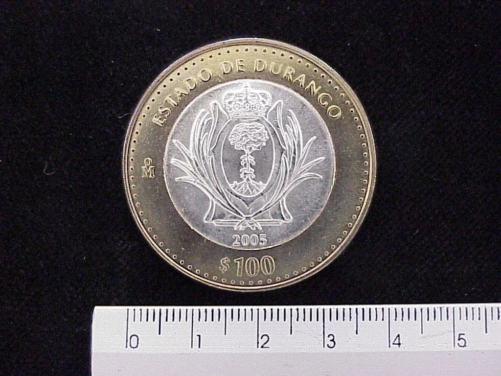 100 Pesos Durango Escudo 2003 · Inventario Banxico 21402 (reverso)