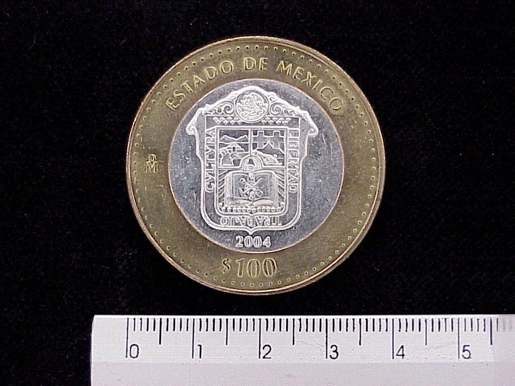 100 Pesos Estado de México Escudo 2003 · Inventario Banxico 21378 (reverso)