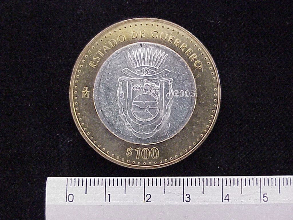 100 Pesos Guerrero Escudo 2003 · Inventario Banxico 21392 (reverso)