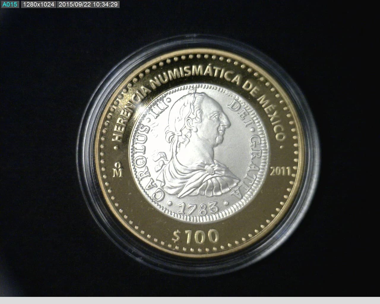 100 Pesos Herencia Numismatica I, Busto 2011 · Reverso