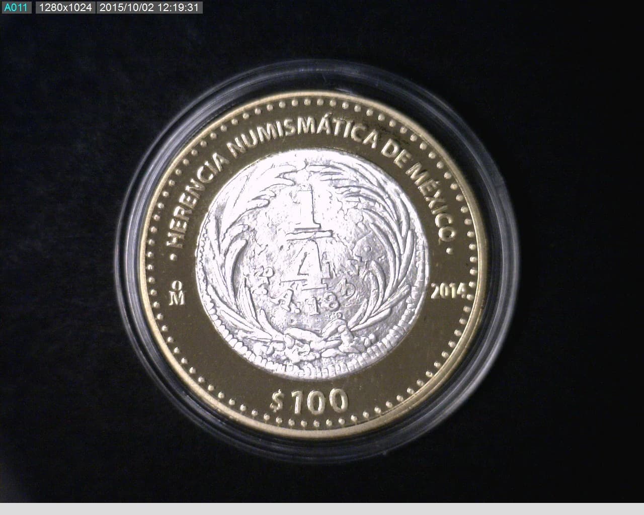 100 Pesos Herencia Numismatica IV, Cuarto Republicano de Cobre 2014 - reverso