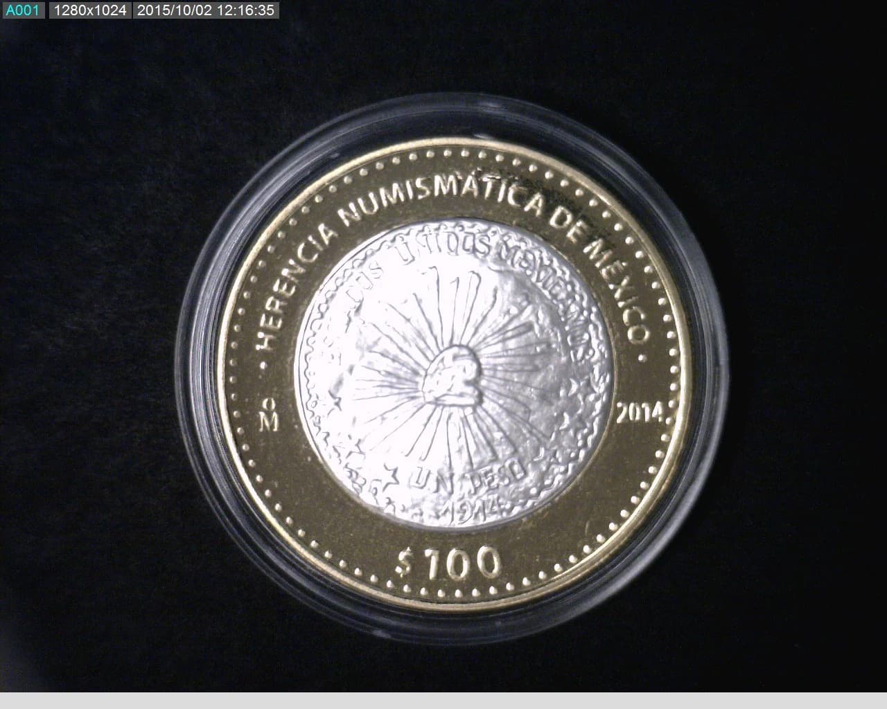 100 Pesos Herencia Numismatica IV, Muera Huerta 2014 - reverso
