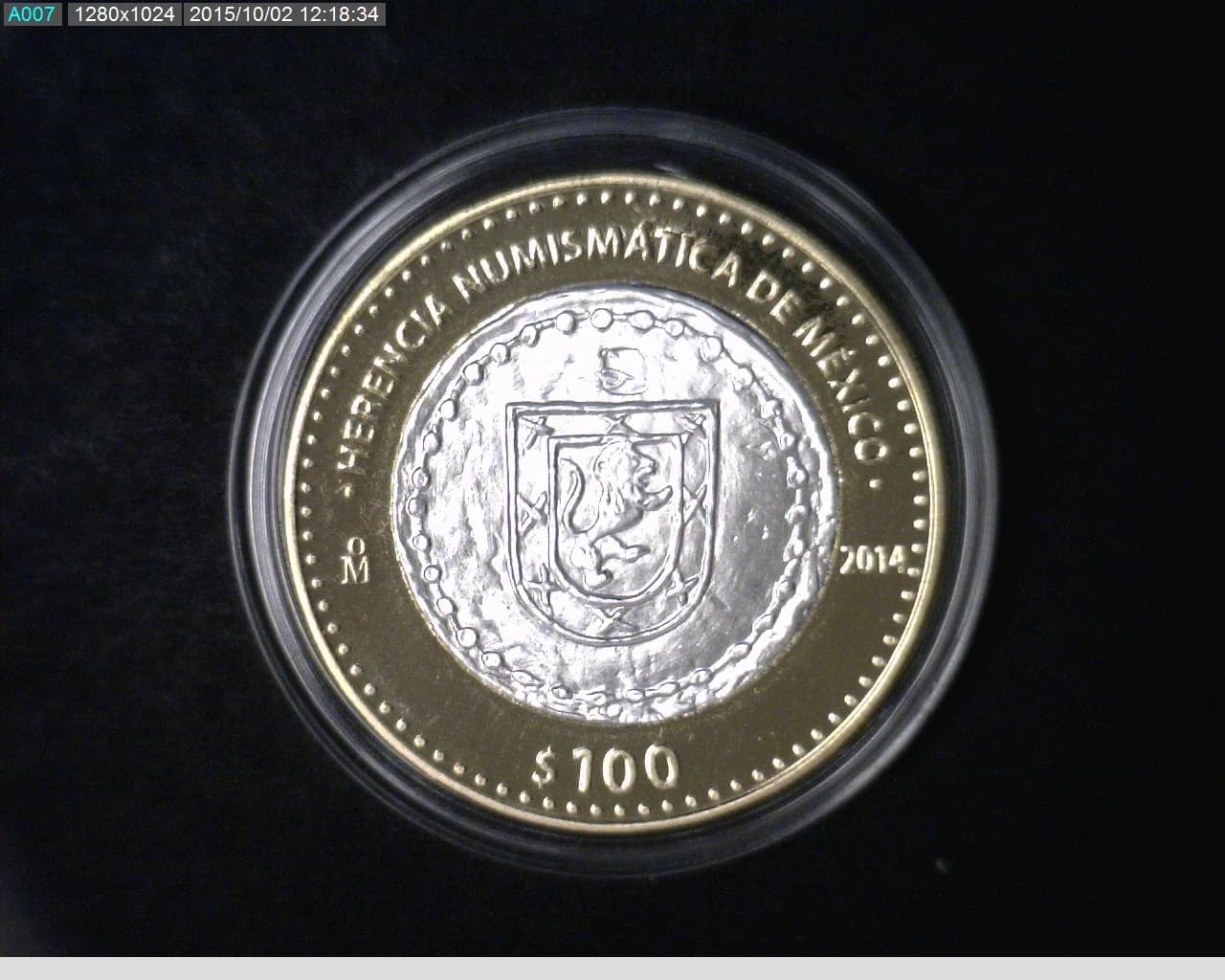 100 Pesos Herencia Numismatica IV, Oaxaca Leon Grande 2014 - reverso