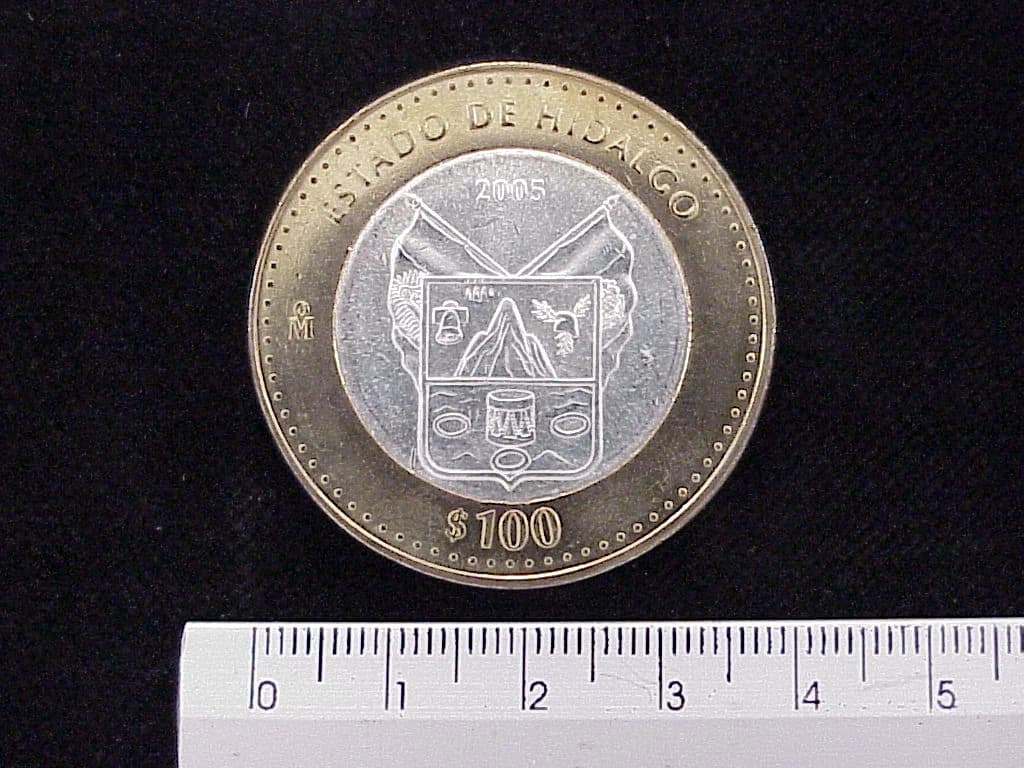100 Pesos Hidalgo Escudo 2003 · Inventario Banxico 21388 (reverso)