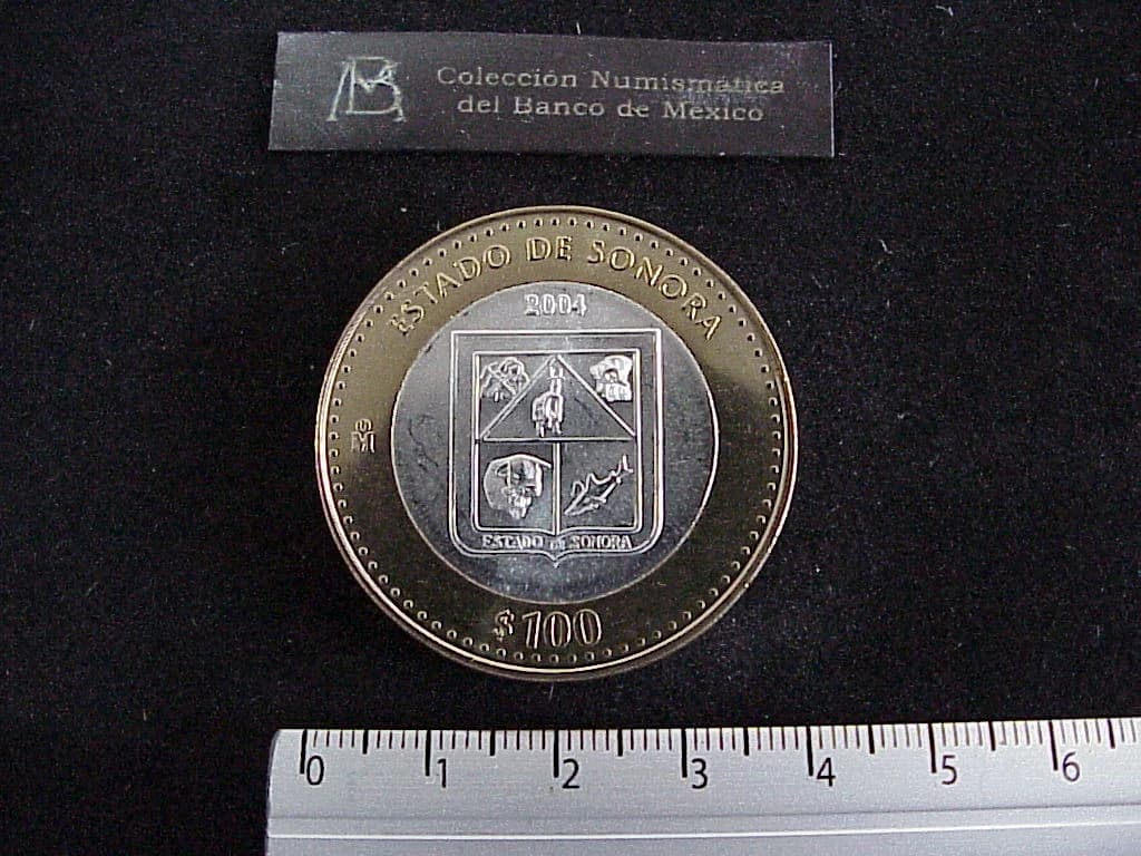 100 Pesos Sonora Escudo 2003 · Inventario Banxico 21235 (reverso)