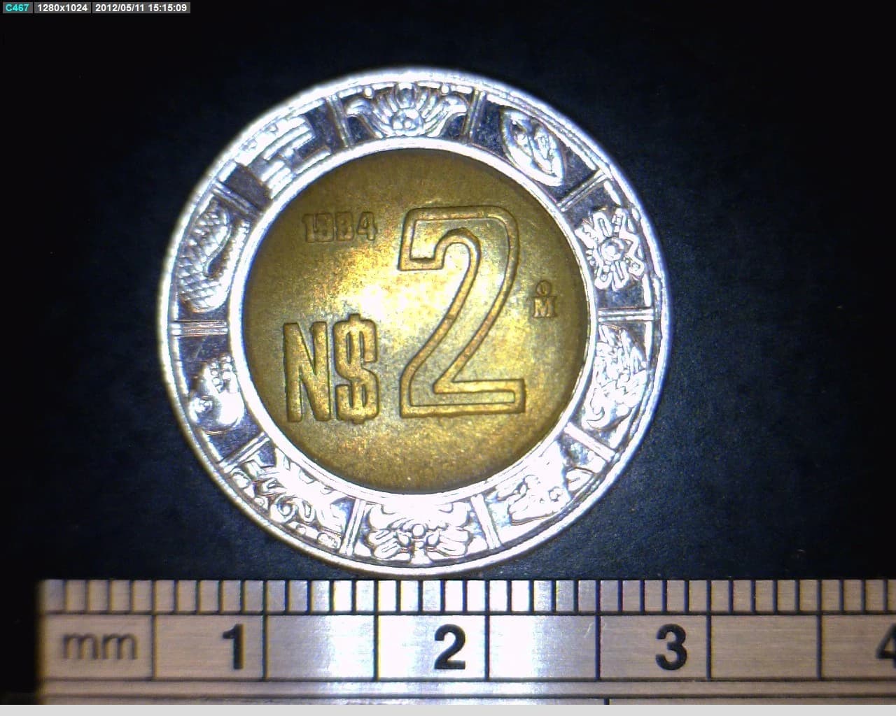 2 Bimetálica 1994 . Inventario Banxico 18603 (reverso)