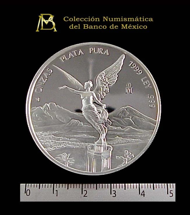 2 Onzas Libertad Plata 1999 · Reverso
