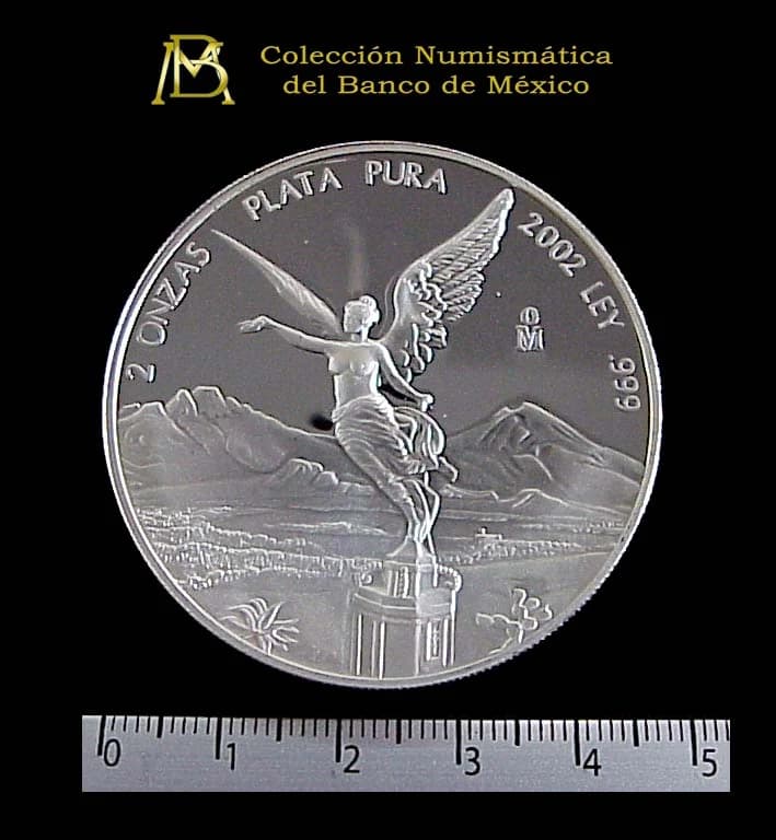 2 Onza Libertad Plata 2002 Proof · Reverso
