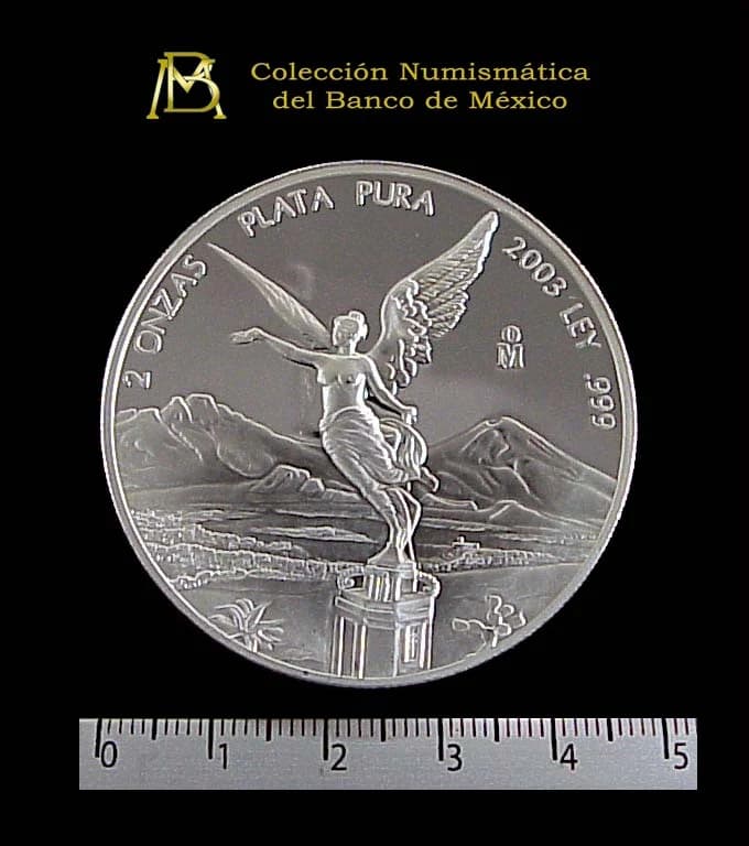 2 Onza Libertad Plata 2003 Proof · Reverso
