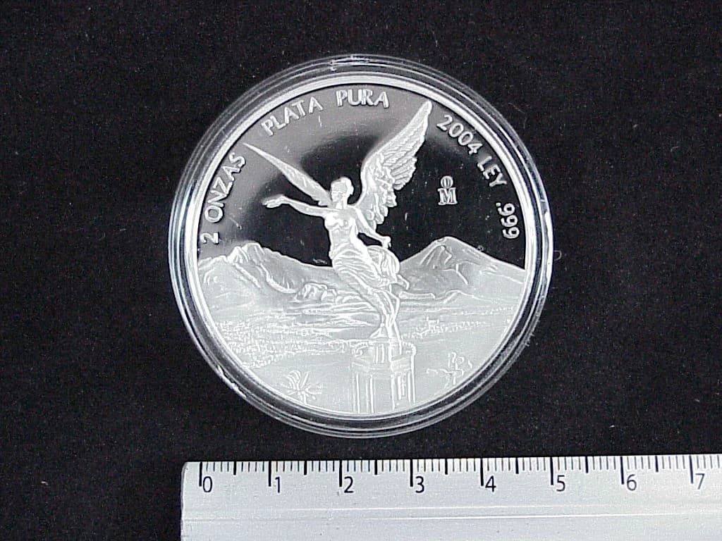 2 Onza Libertad Plata 2004 Proof · Reverso