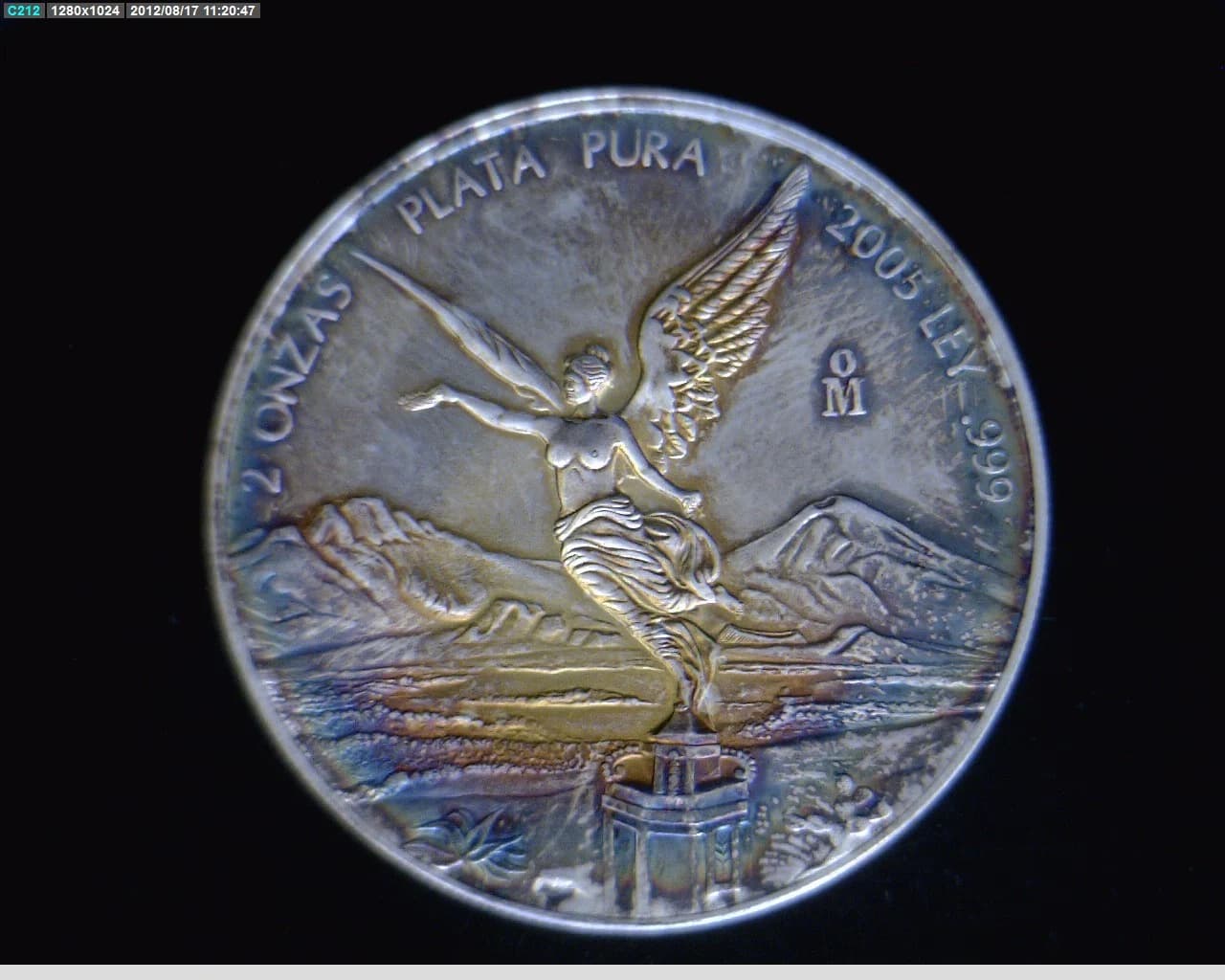 2 oz Libertad Plata 2005 · Inventario Banxico 21800 (reverso)
