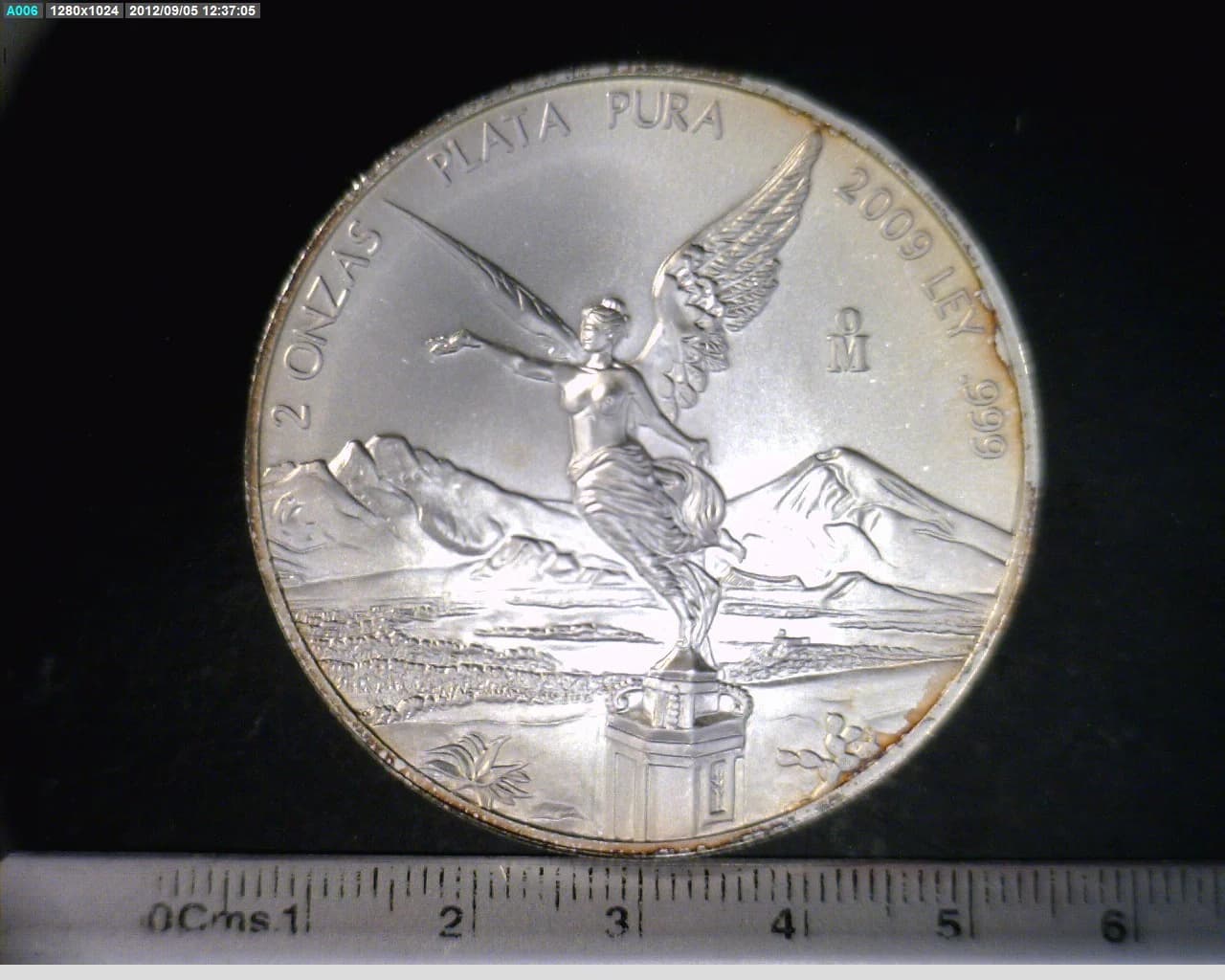 2 oz Libertad Plata 2009 · Inventario Banxico 22189 (reverso)