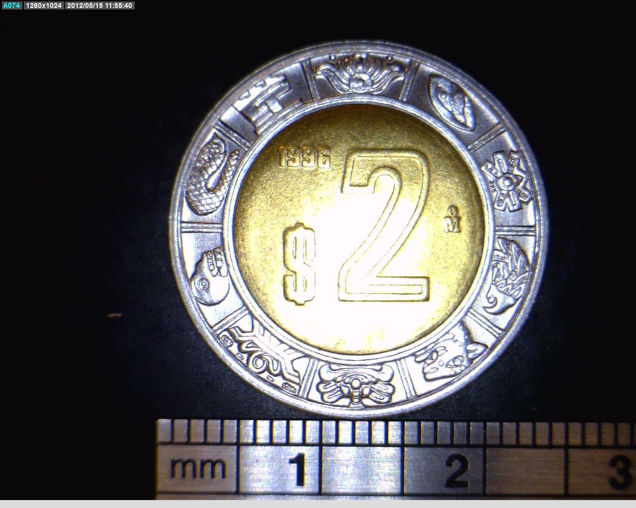 2 Bimetálica 1996 . Inventario Banxico 18819 (reverso)
