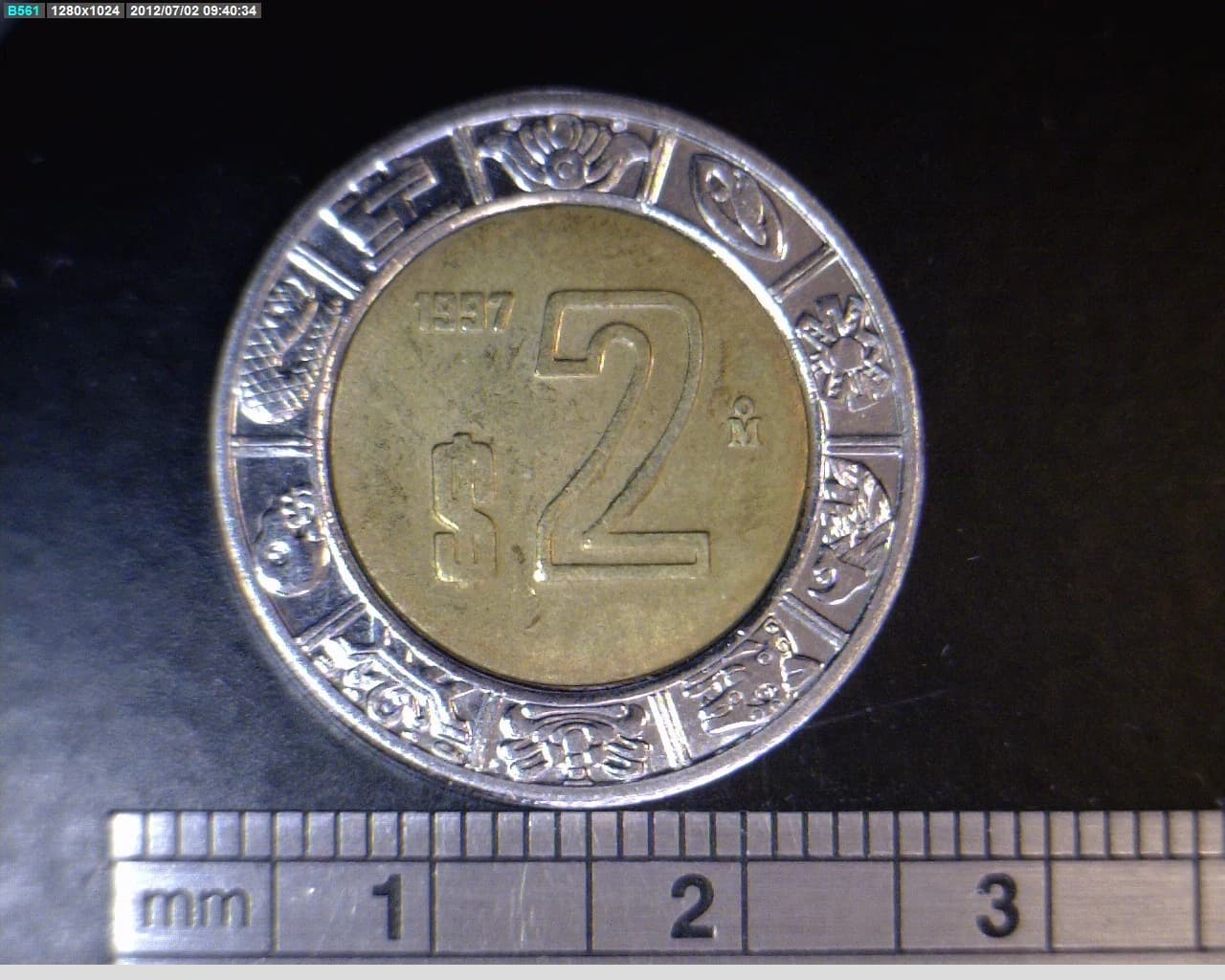 2 Bimetálica 1997 . Inventario Banxico 20048 (reverso)