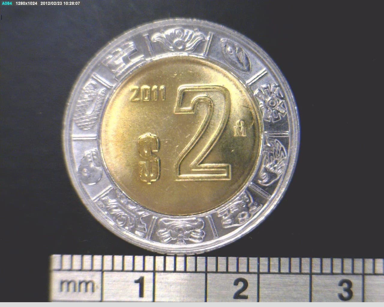 2 Bimetálica 2011 . Inventario Banxico 22722 (reverso)