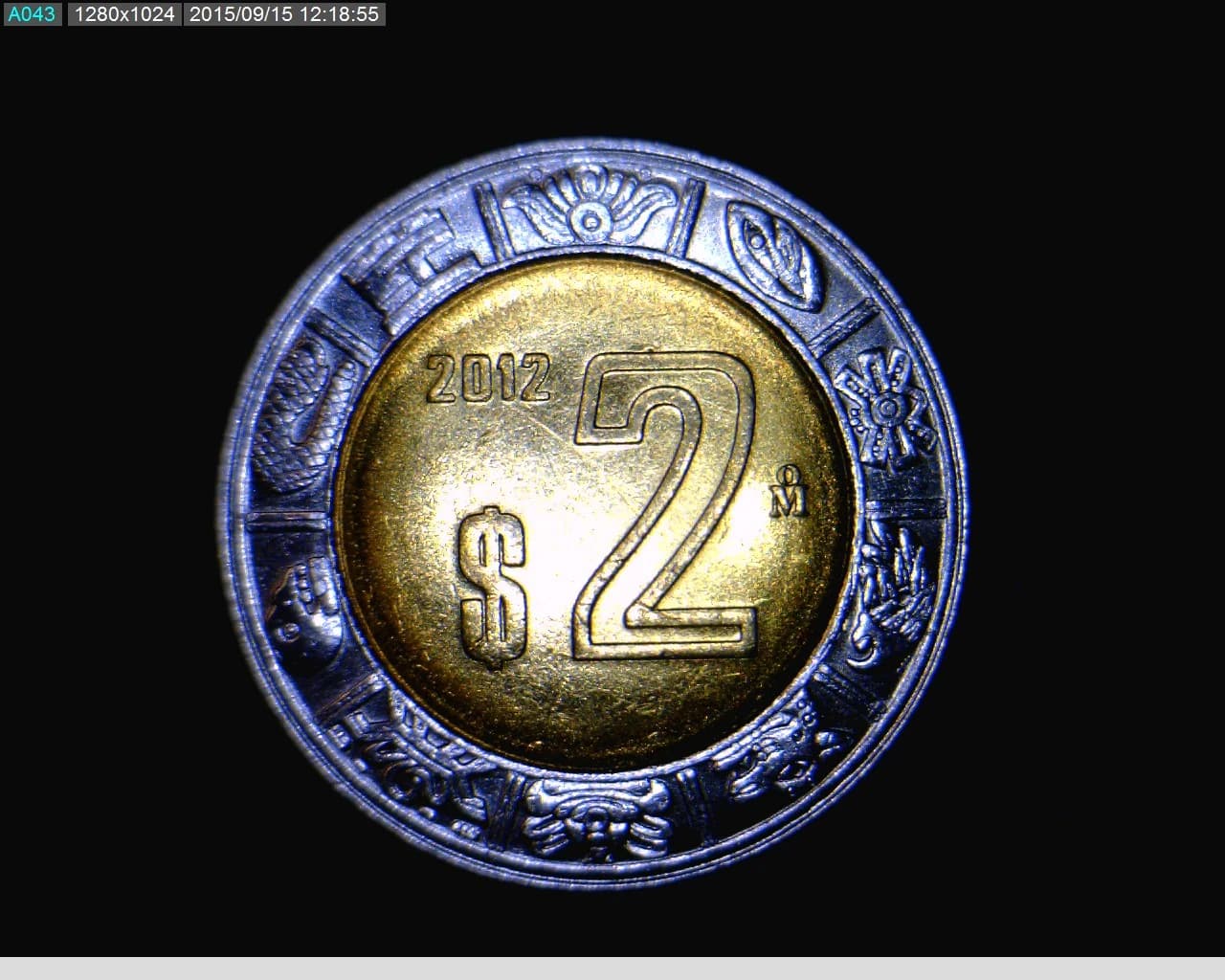 2 Bimetálica 2012 . Inventario Banxico 23109 (reverso)