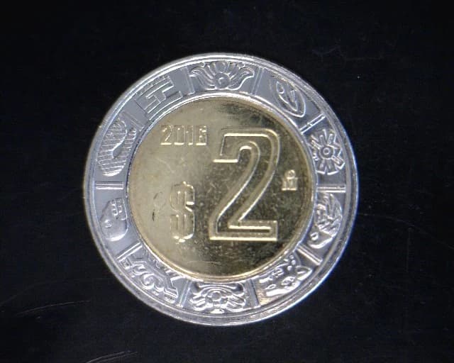 2 Bimetálica 2016 . Inventario Banxico 23968 (reverso)