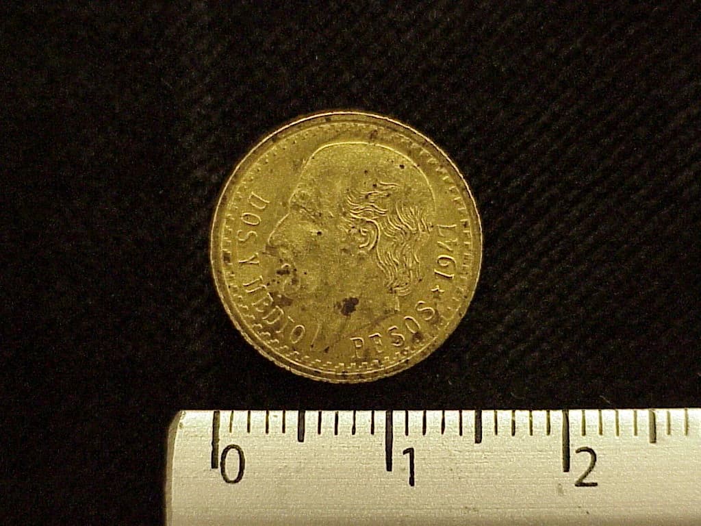 2½ Pesos Hidalgo Oro 1947 (reverso)