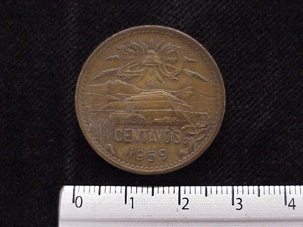 20 Centavos Cobre 1959 (reverso)