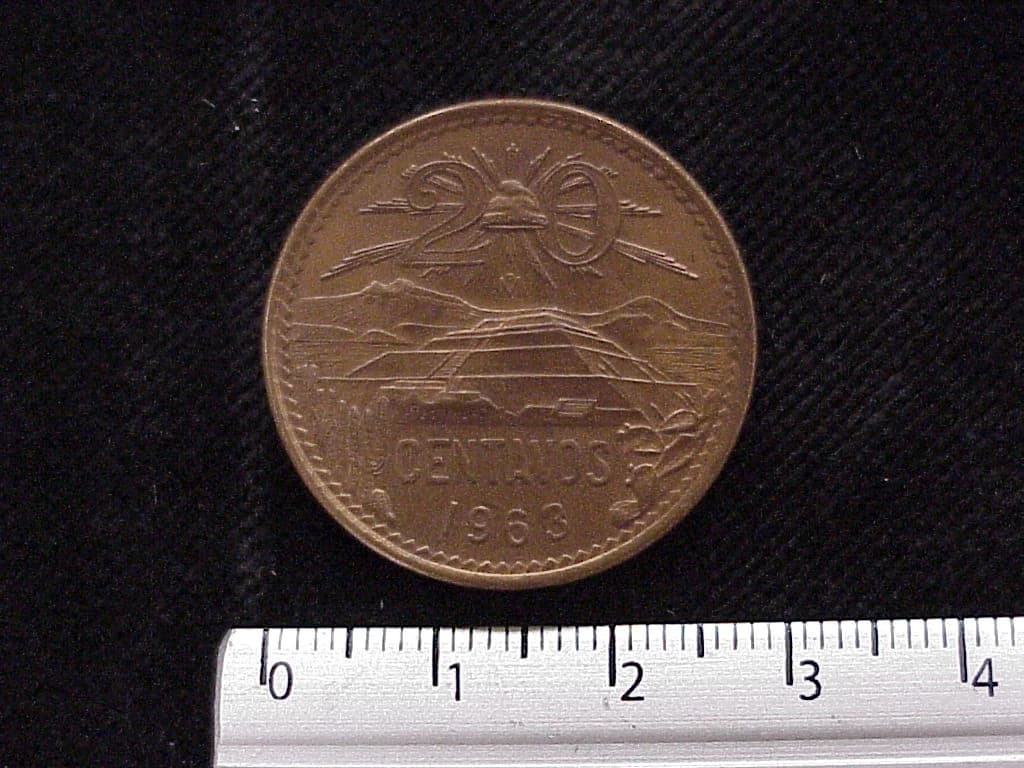 20 Centavos Cobre 1963 (reverso)