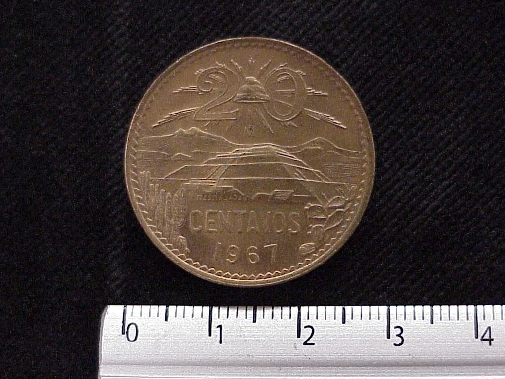 20 Centavos Cobre 1967 (reverso)