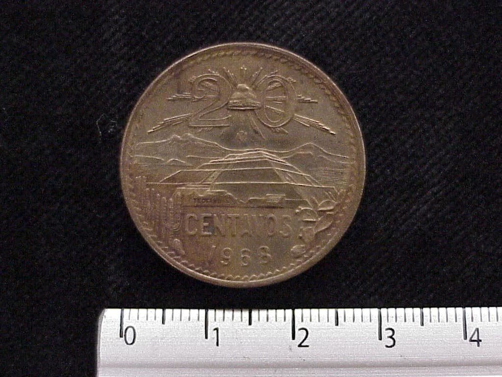 20 Centavos Cobre 1968 (reverso)