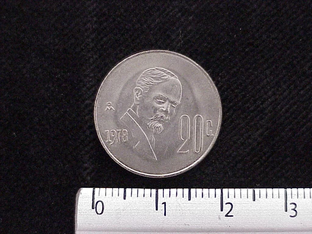20 Cuproníquel 1978 . Inventario Banxico 12155 (reverso)