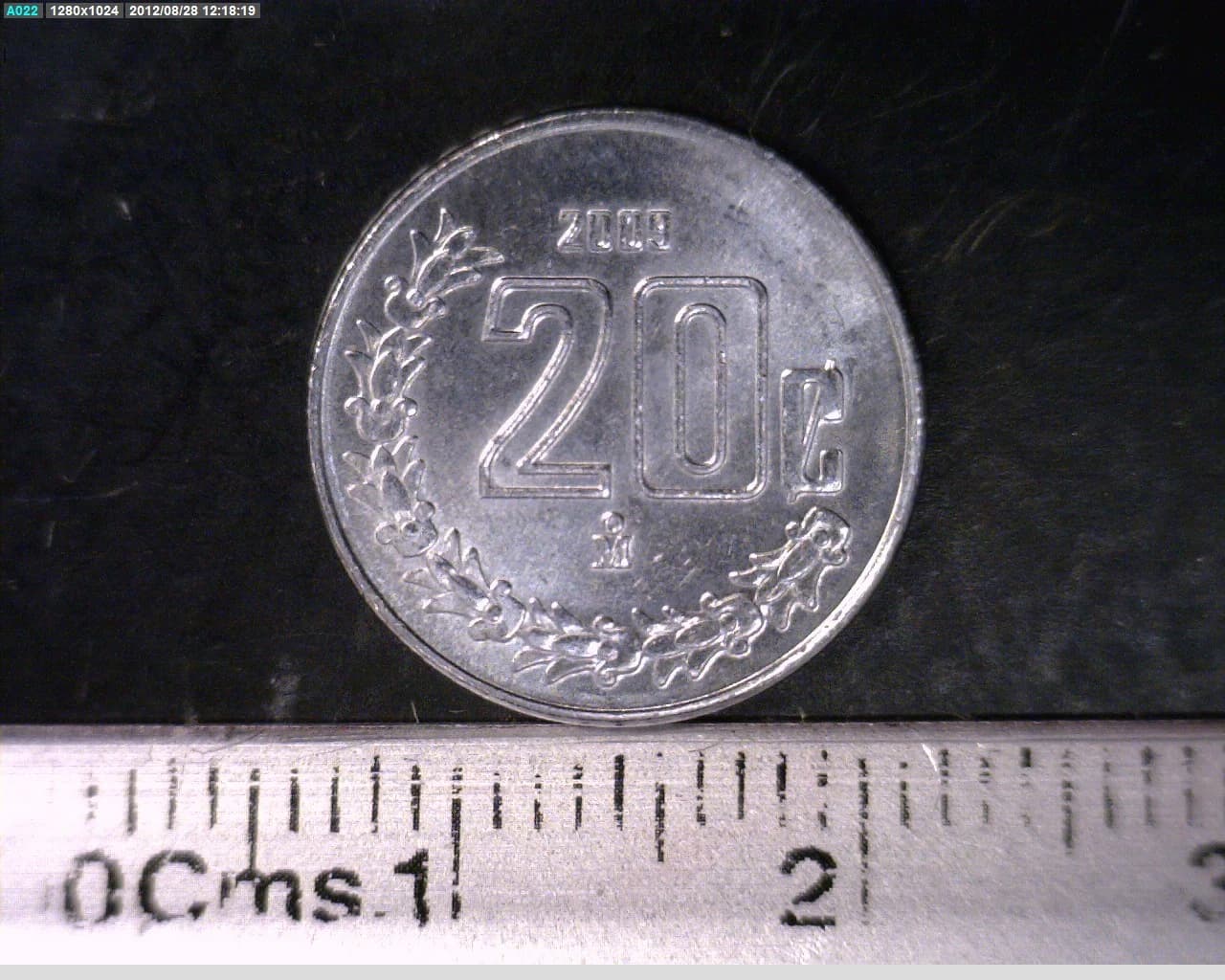 20 Centavos Acero inoxidable 2009 · Reverso